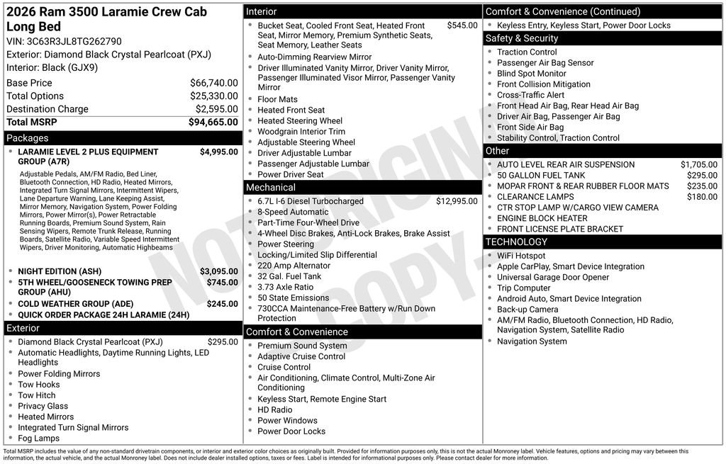 New 2026 RAM 3500 Laramie image 16