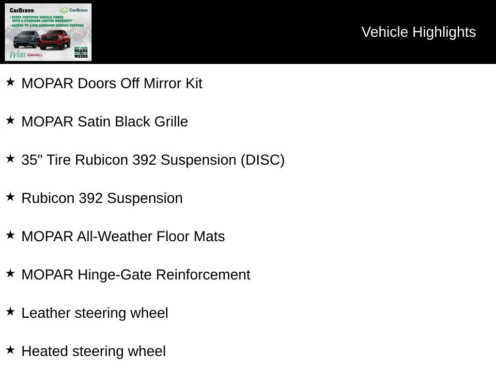Used 2023 Jeep Wrangler Unlimited Rubicon 392 w/ Xtreme Recon 35" Tire Package AWD/4WD image 15