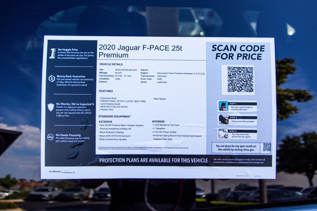 Used 2020 Jaguar F-PACE Premium AWD/4WD image 28