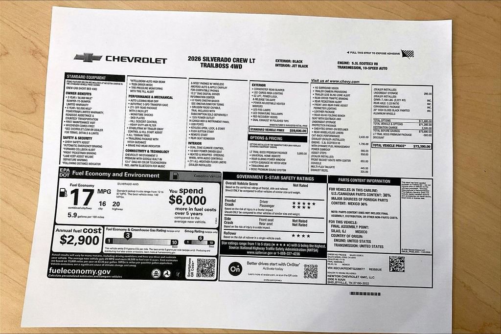 New 2026 Chevrolet Silverado 1500 LT Trail Boss w/ LT Trail Boss Premium Package image 14