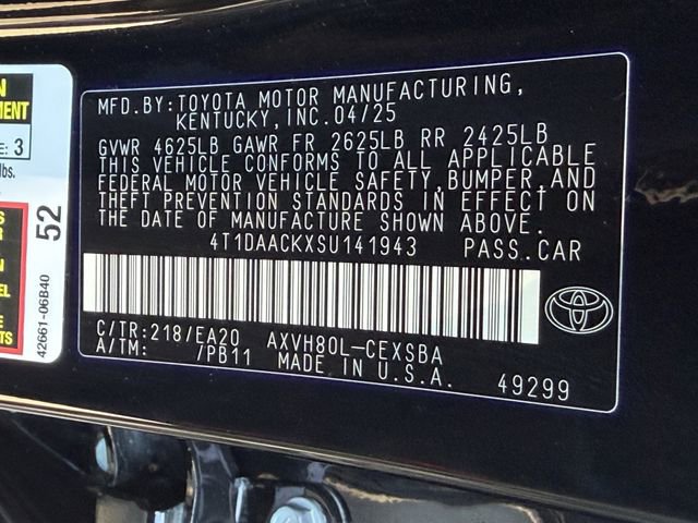 Certified 2025 Toyota Camry SE FWD image 31