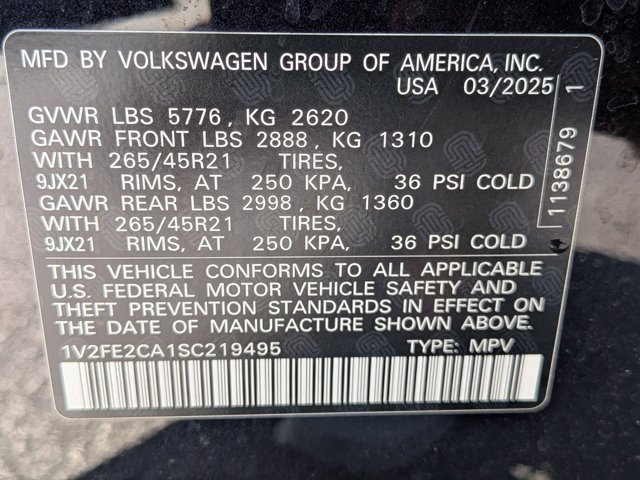 Used 2025 Volkswagen Atlas Cross Sport SEL Premium R-Line AWD/4WD image 20