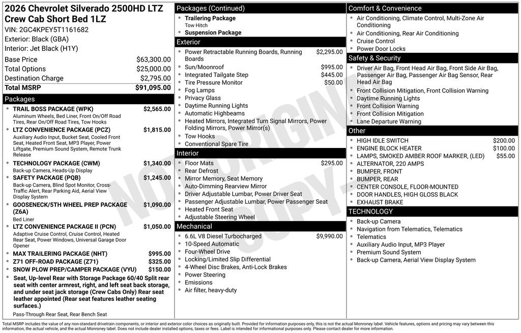 New 2026 Chevrolet Silverado 2500 LTZ w/ Trail Boss Package AWD/4WD image 4