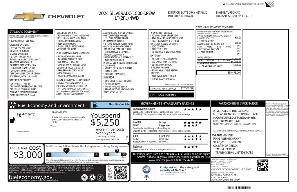 Certified 2024 Chevrolet Silverado 1500 LT AWD/4WD image 13