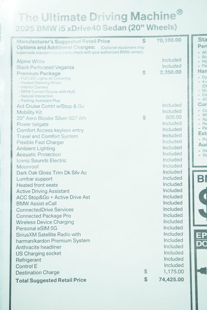 Used 2025 BMW i5 xDrive40 w/ Premium Package image 9