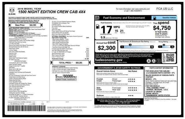 Used 2018 RAM 1500 Sport w/ Quick Order Package 26Q Night image 7