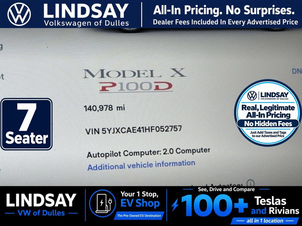 Used 2017 Tesla Model X P100D AWD/4WD image 18