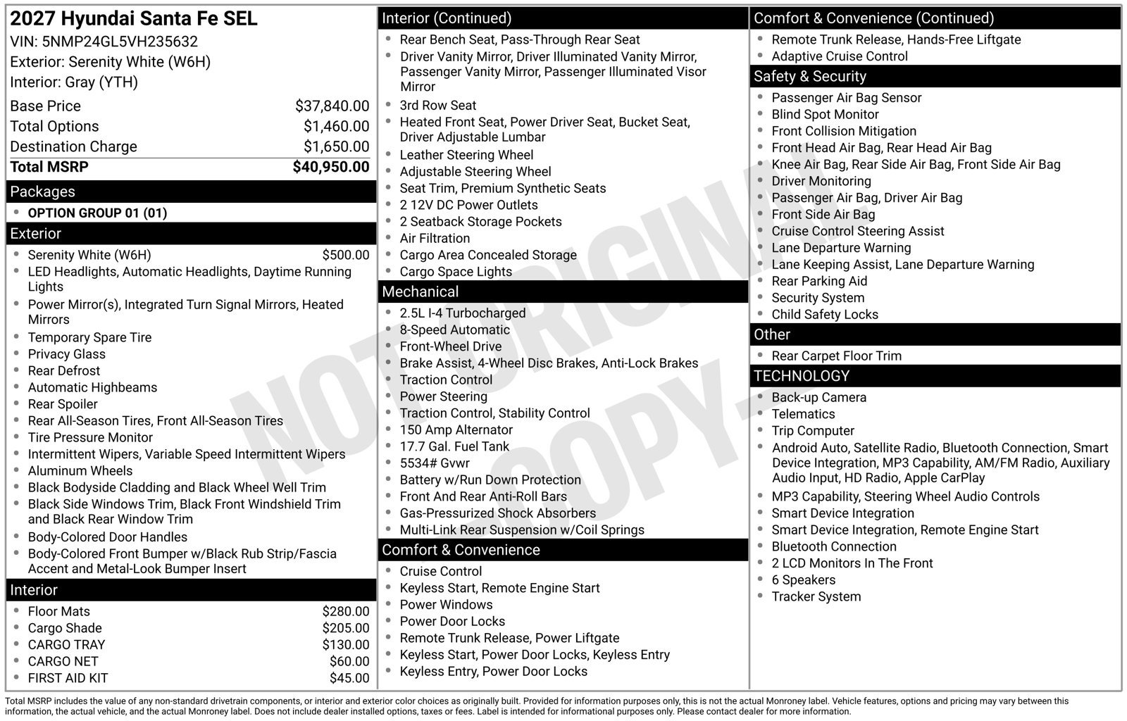 New 2027 Hyundai Santa Fe SEL FWD image 21