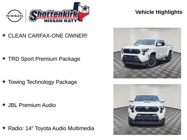 Used 2024 Toyota Tacoma TRD Sport w/ TRD Sport Premium Package AWD/4WD image 6
