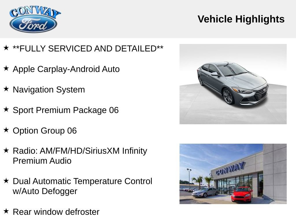 Used 2017 Hyundai Elantra Sport w/ Sport Premium Package 06 image 8