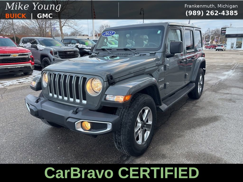 Used 2022 Jeep Wrangler Unlimited Sahara w/ Cold Weather Group AWD/4WD image 1