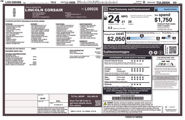 New 2026 Lincoln Corsair Premiere AWD/4WD image 4