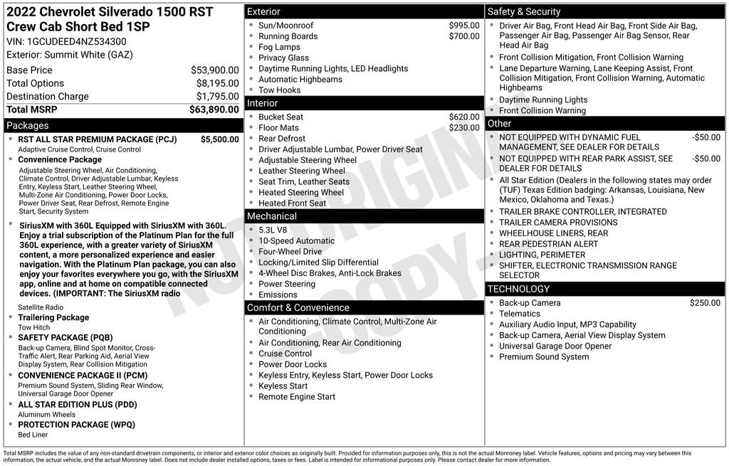 Used 2022 Chevrolet Silverado 1500 RST w/ RST All Star Premium Package AWD/4WD image 20