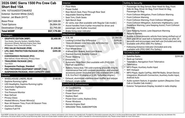 New 2026 GMC Sierra 1500 Pro w/ Graphite Edition AWD/4WD image 25