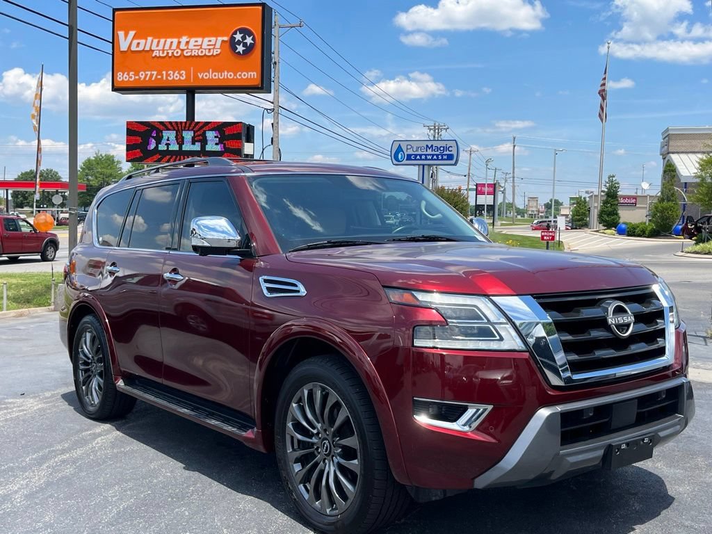 Used 2021 Nissan Armada Platinum w/ Captain's Chairs Package RWD image 1