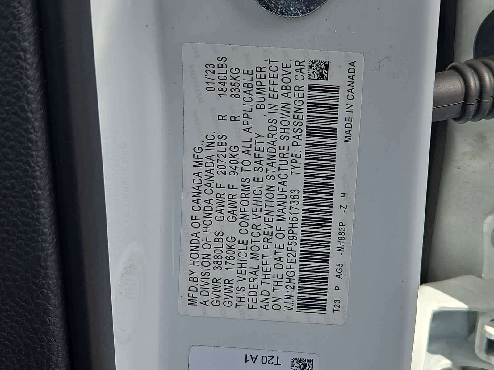 Certified 2023 Honda Civic Sport image 28