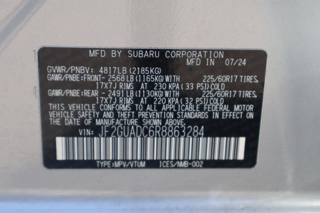 Certified 2024 Subaru Crosstrek 2.0i Premium w/ Crosstrek Mirror Package AWD/4WD image 26