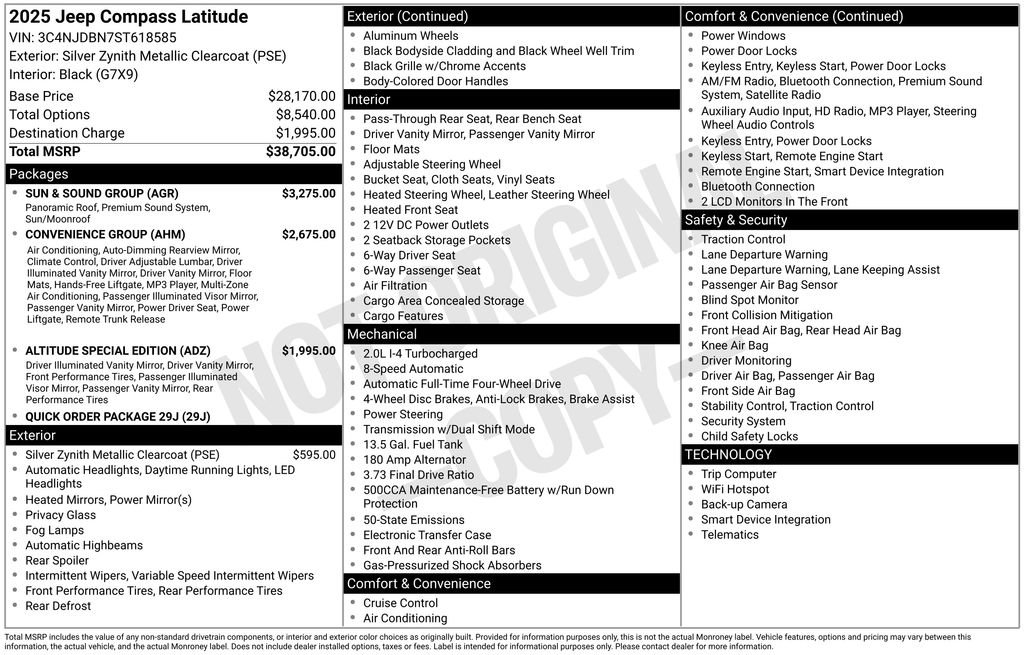 New 2025 Jeep Compass Latitude w/ Sun & Sound Group AWD/4WD image 9