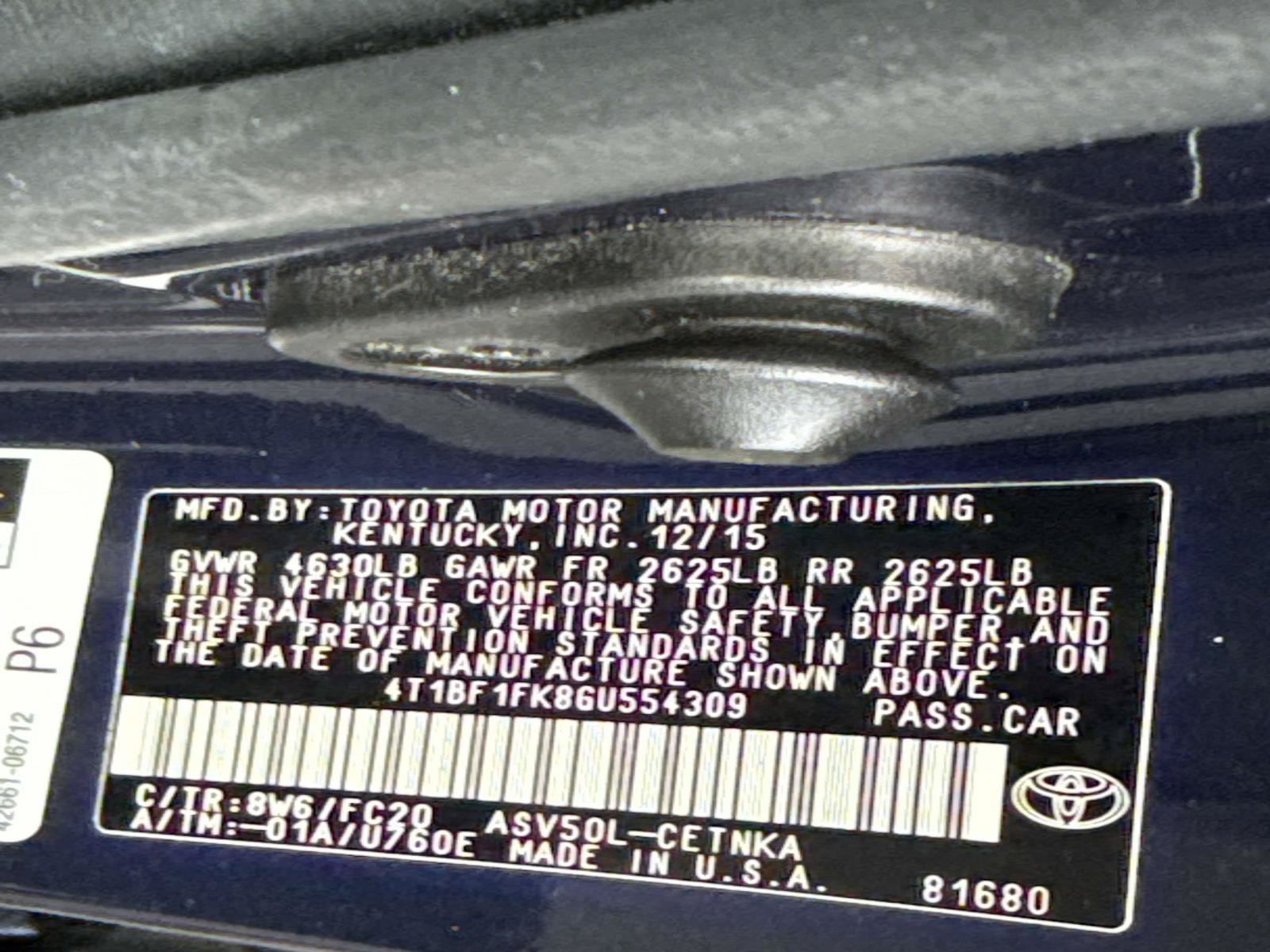 Used 2016 Toyota Camry LE FWD image 25