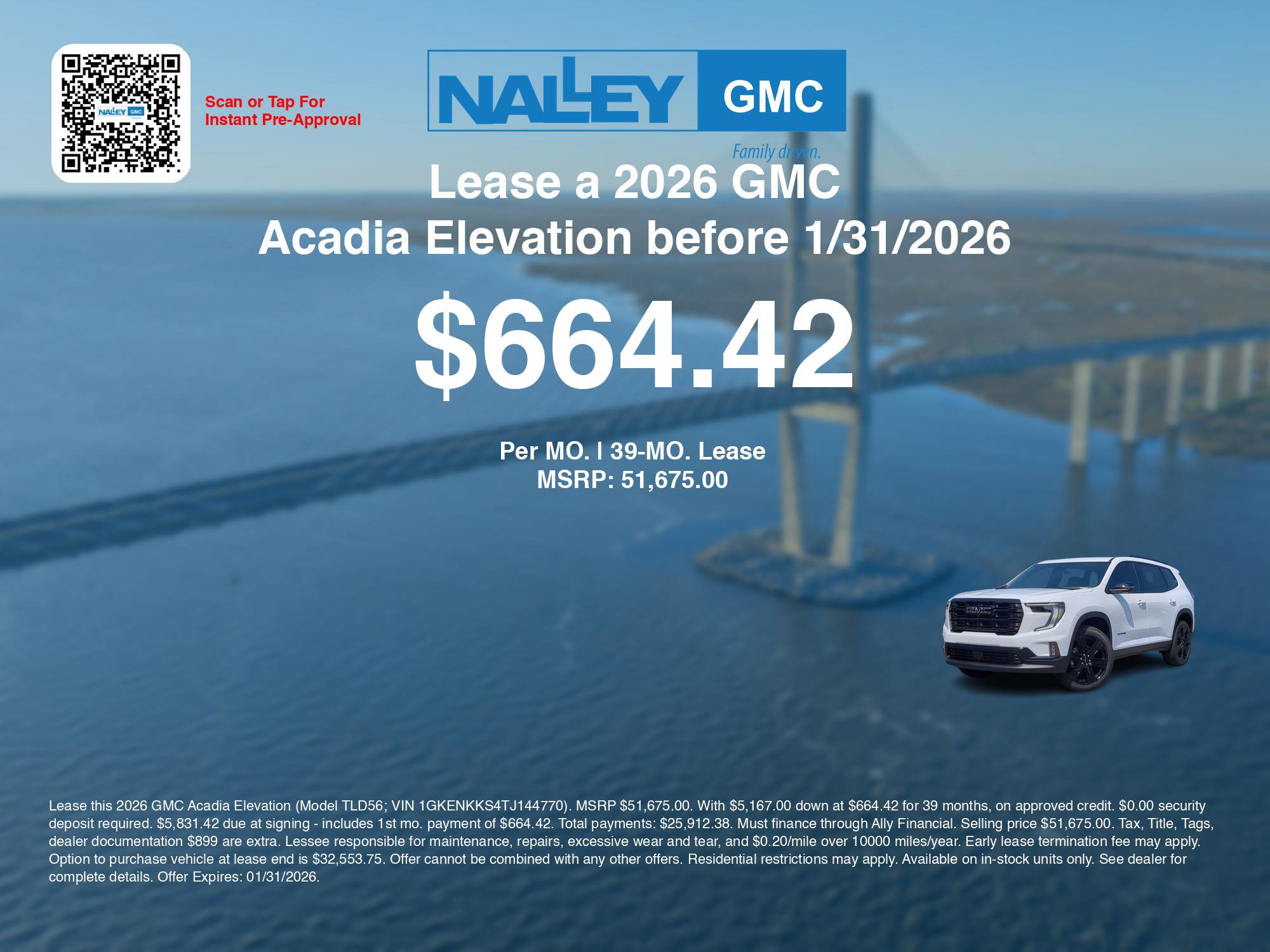New 2026 GMC Acadia Elevation w/ Black Edition image 3