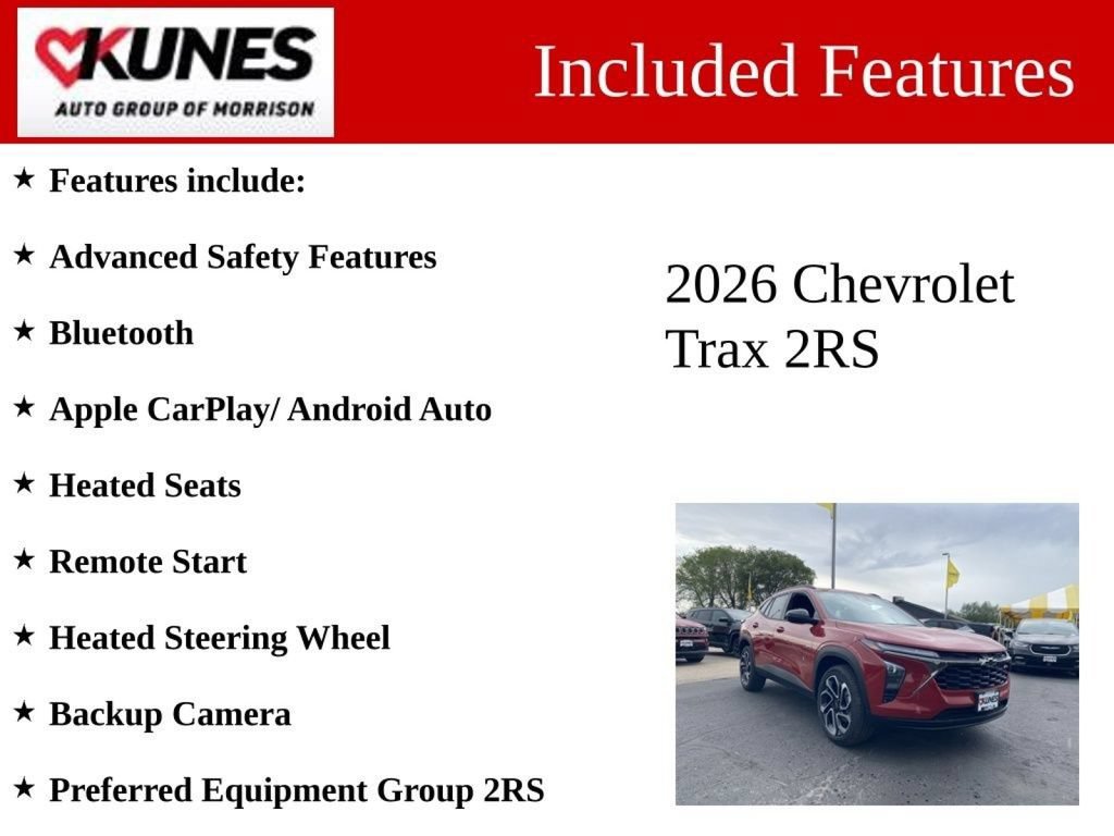 New 2026 Chevrolet Trax RS w/ Driver Confidence Package FWD image 3