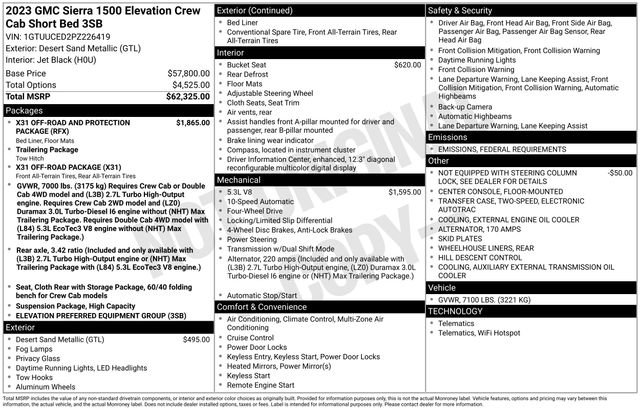 Used 2023 GMC Sierra 1500 Elevation image 32
