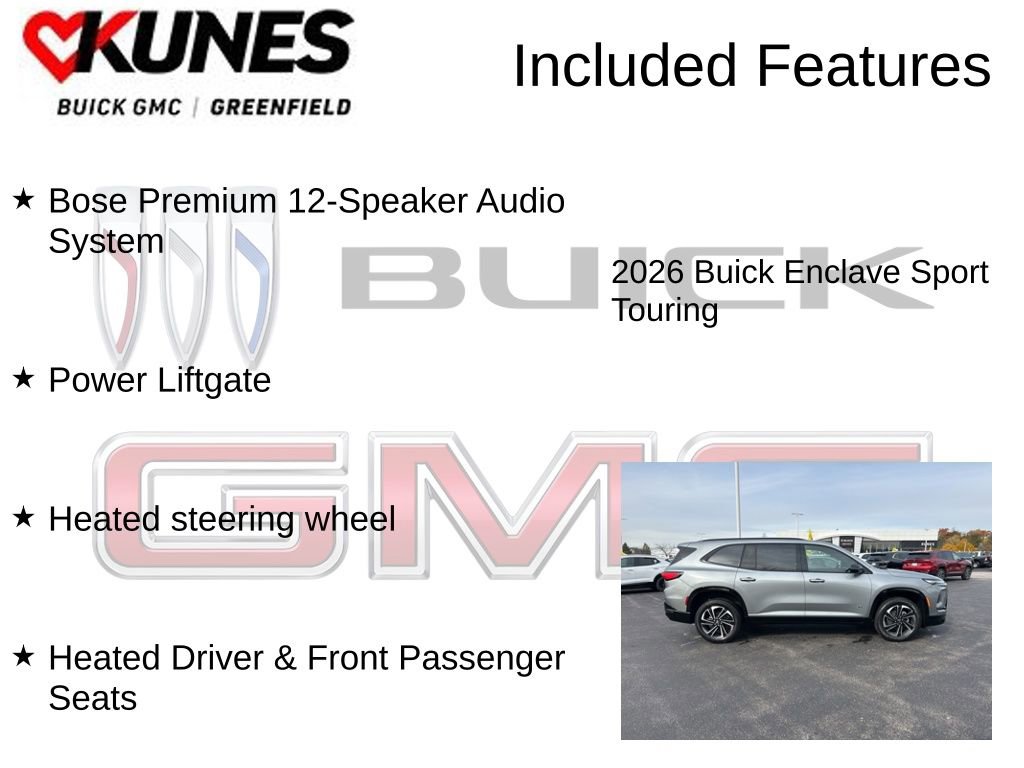 New 2026 Buick Enclave Sport Touring w/ LPO, Floor Liner Package image 3