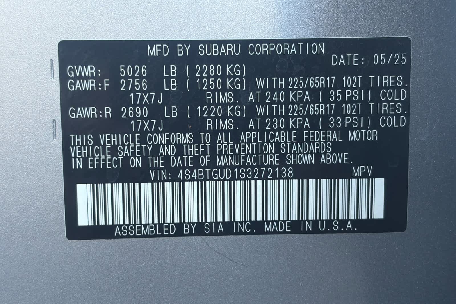 Certified 2025 Subaru Outback Wilderness AWD/4WD image 33