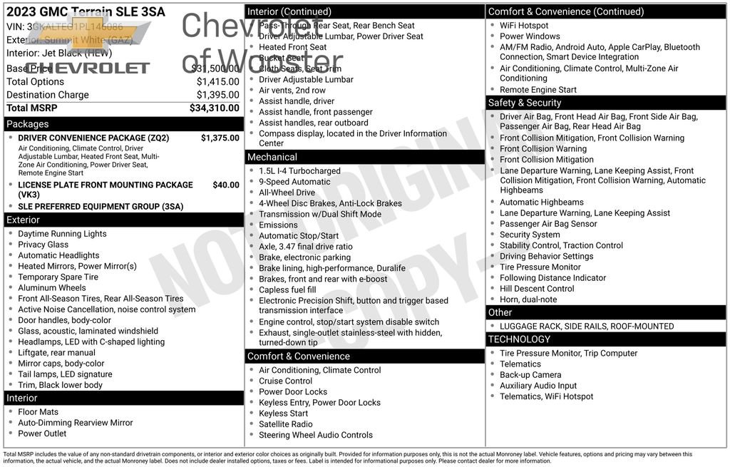 Used 2023 GMC Terrain SLE w/ Driver Convenience Package image 36