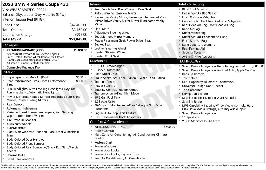 Used 2023 BMW 430i Coupe w/ Premium Package RWD image 4