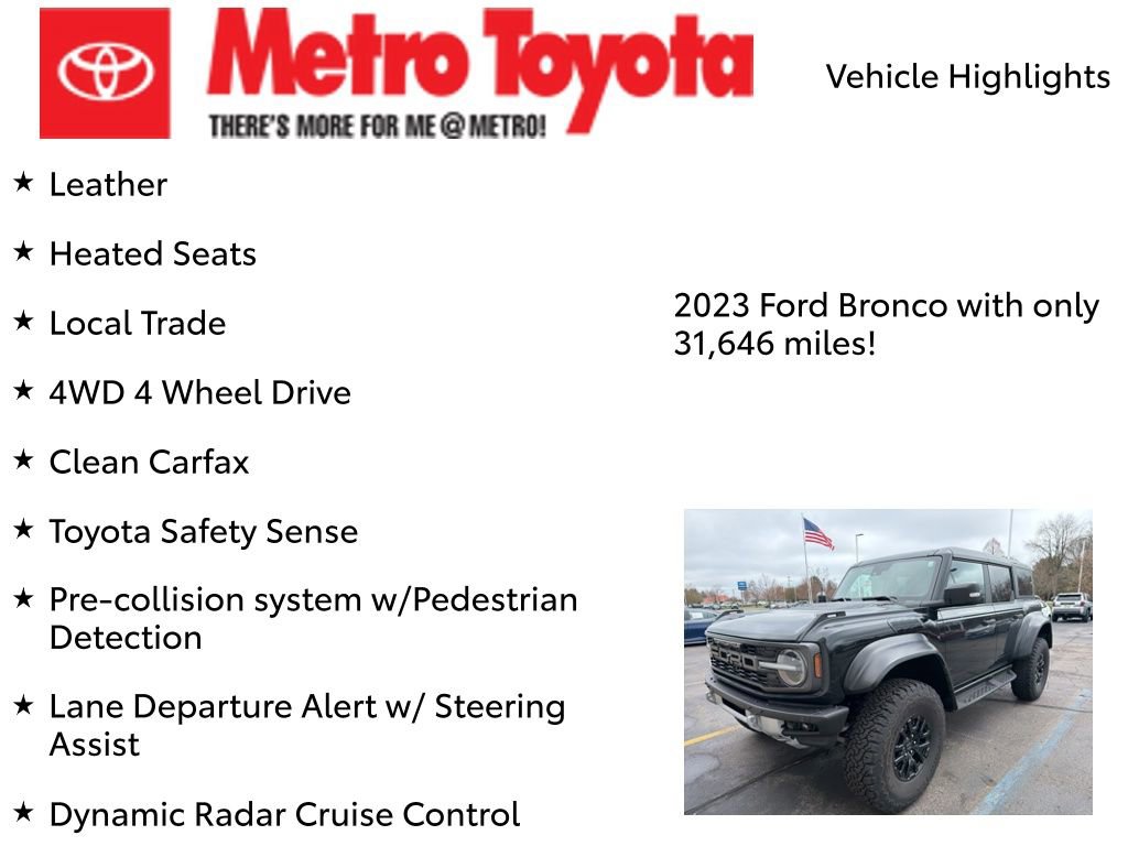 Used 2023 Ford Bronco Raptor AWD/4WD image 8