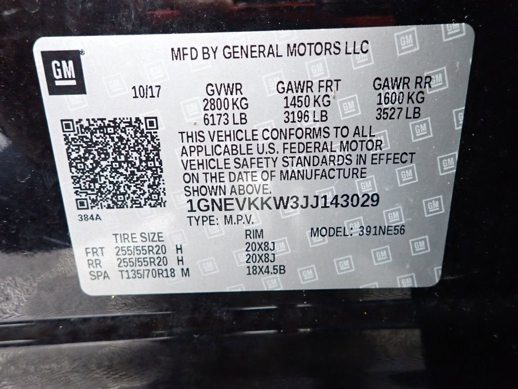 Used 2018 Chevrolet Traverse High Country w/ LPO, Floor Liner Package image 45