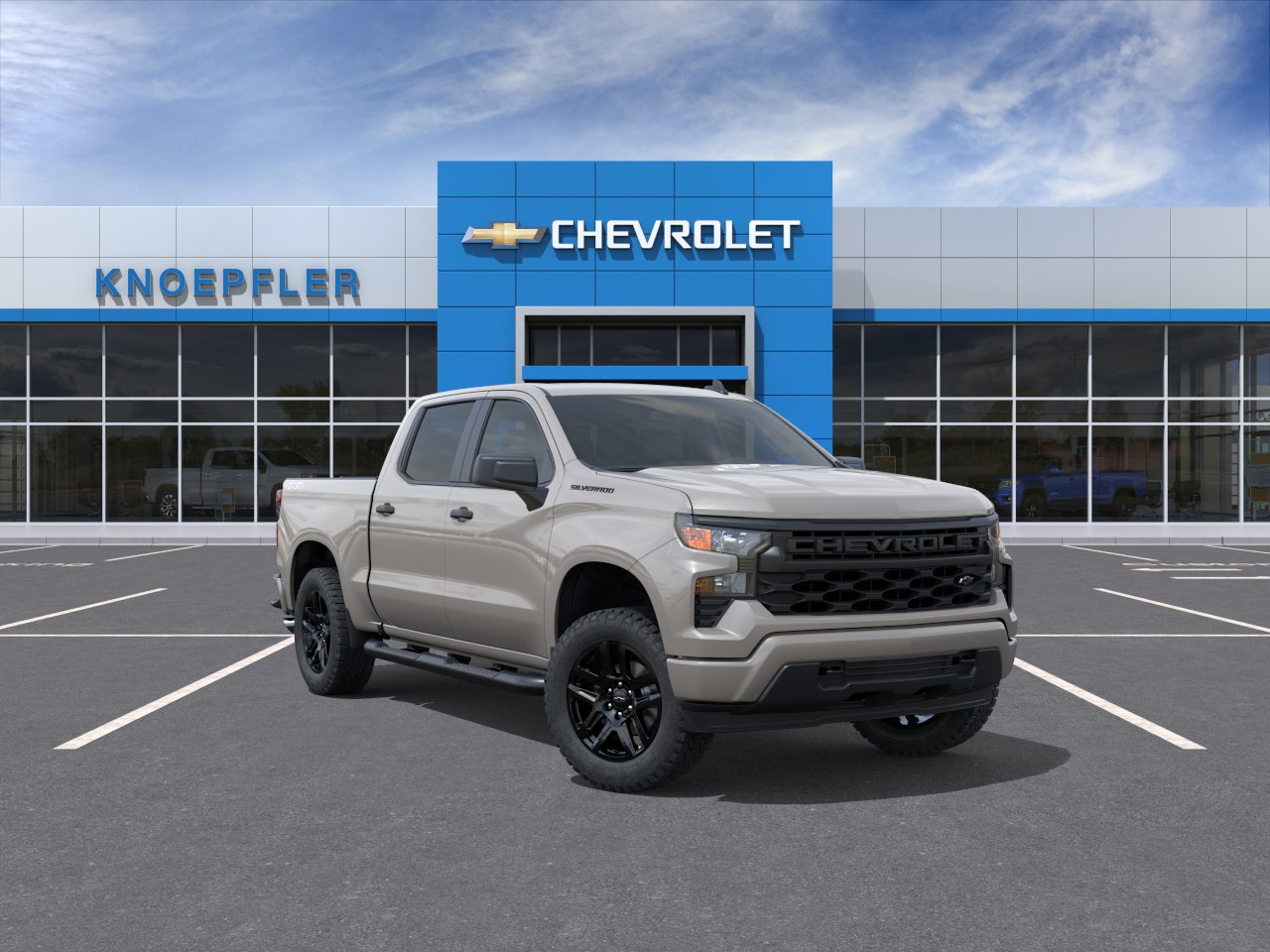 New 2026 Chevrolet Silverado 1500 Custom w/ Turbomax Blackout Package AWD/4WD image 1