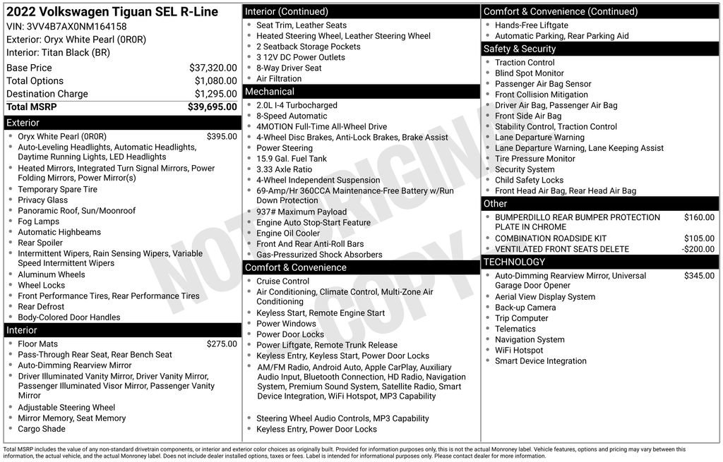 Used 2022 Volkswagen Tiguan SEL R-Line image 40