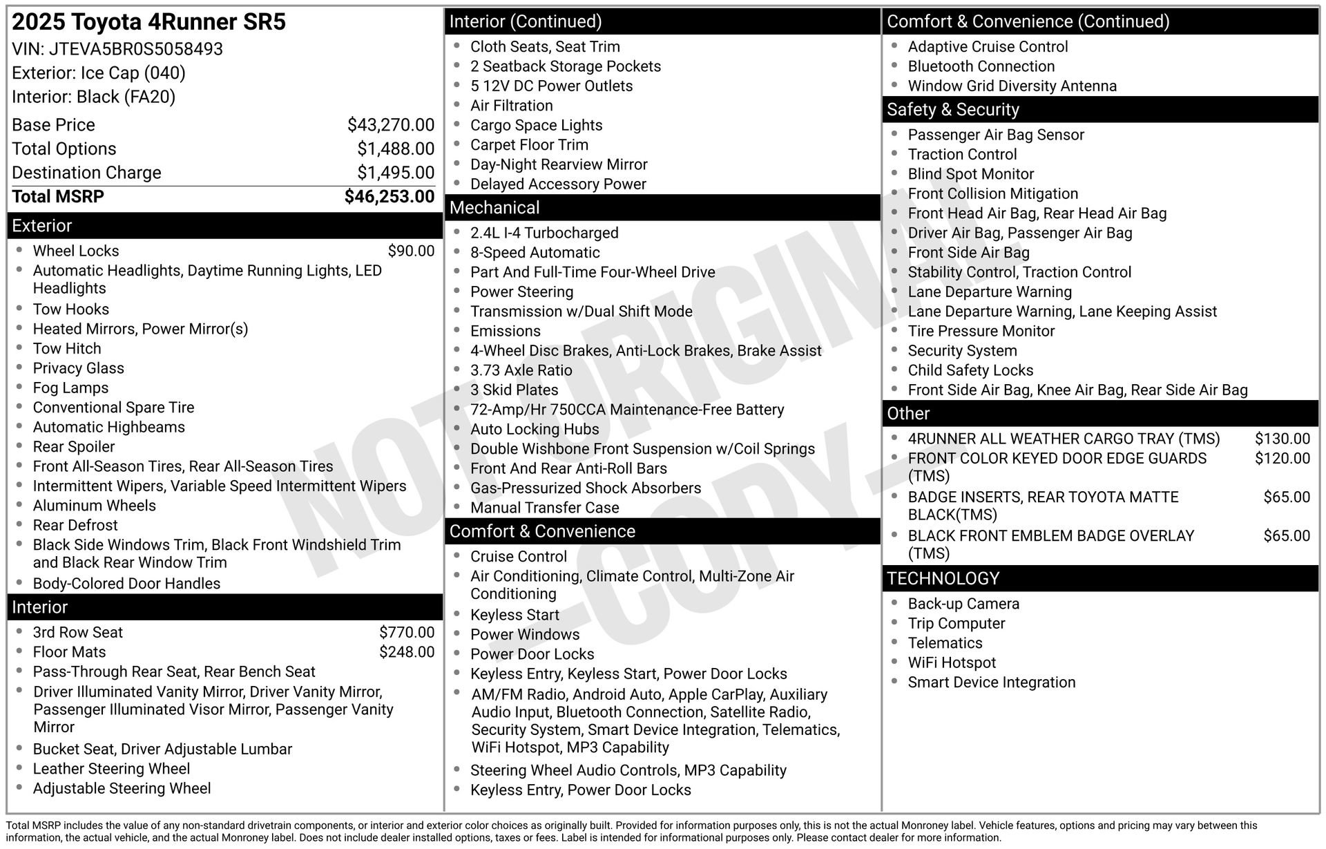 Used 2025 Toyota 4Runner SR5 image 45