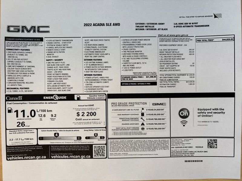 Used 2022 GMC Acadia SLE image 62