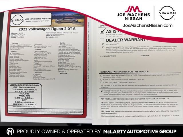 Used 2021 Volkswagen Tiguan S image 31