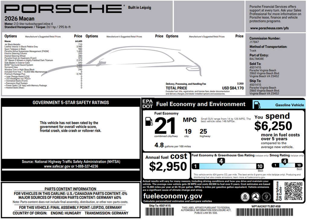 Certified 2026 Porsche Macan AWD/4WD image 43