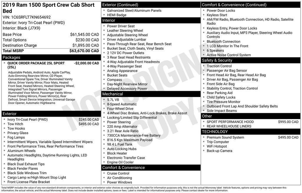 Used 2019 RAM 1500 Sport image 34