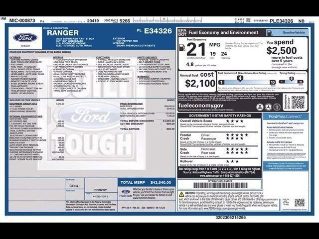 Certified 2023 Ford Ranger XLT w/ Equipment Group 301A Mid image 49