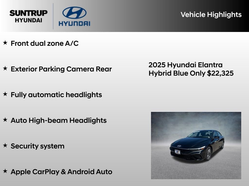 Certified 2025 Hyundai Elantra Hybrid FWD image 8
