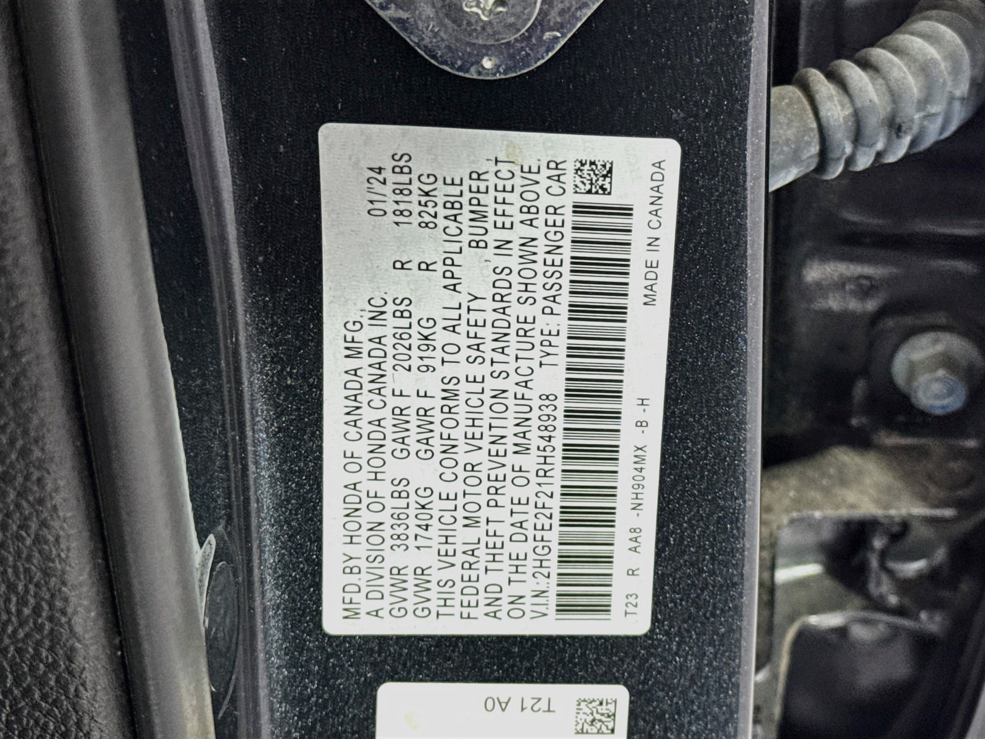 Certified 2024 Honda Civic LX image 29