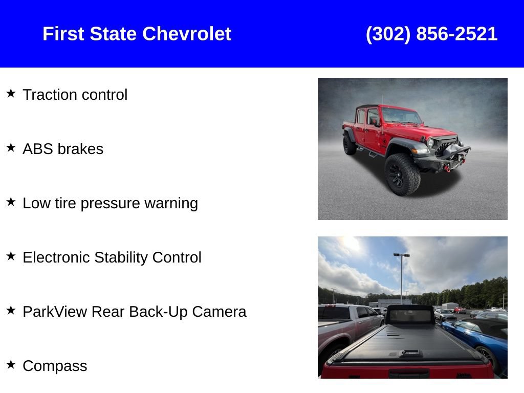 Used 2020 Jeep Gladiator Sport w/ Quick Order Package 24S AWD/4WD image 2