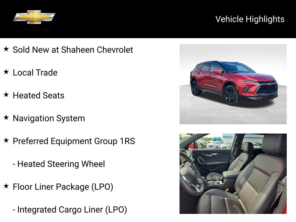 Certified 2024 Chevrolet Blazer RS w/ Driver Confidence II Package AWD/4WD image 19