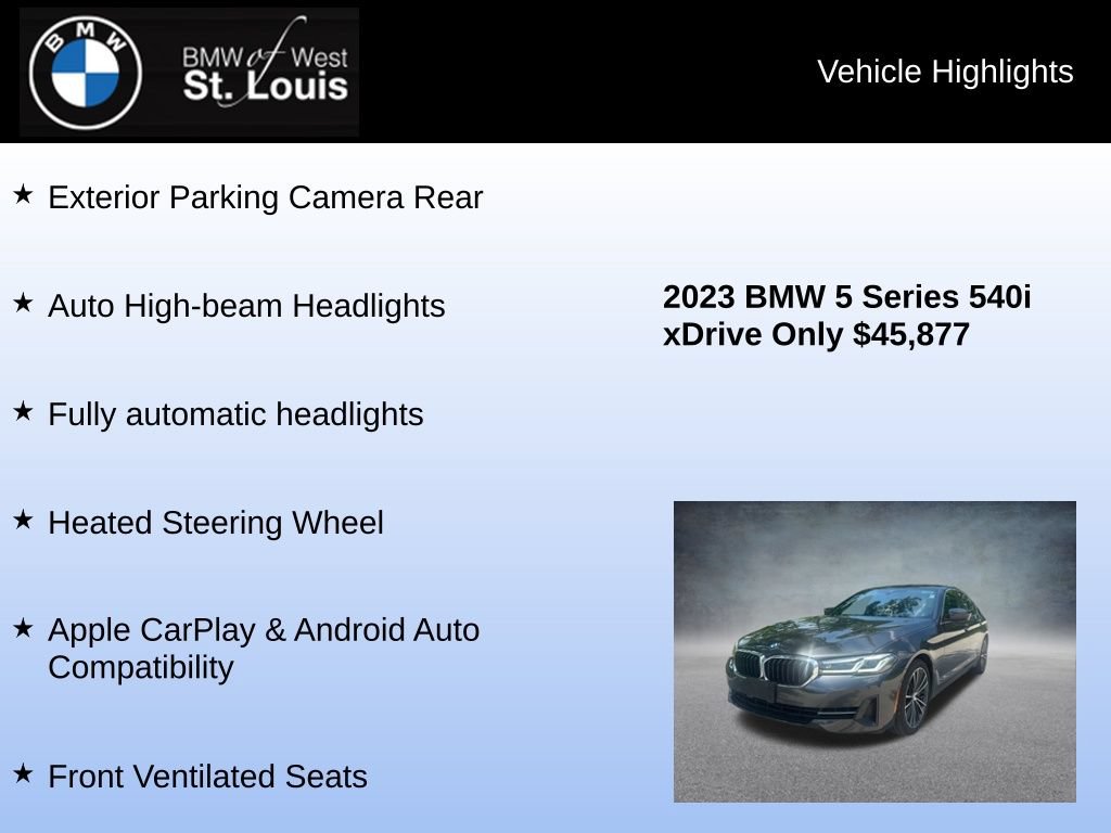 Used 2023 BMW 540i xDrive w/ Premium Package AWD/4WD image 25