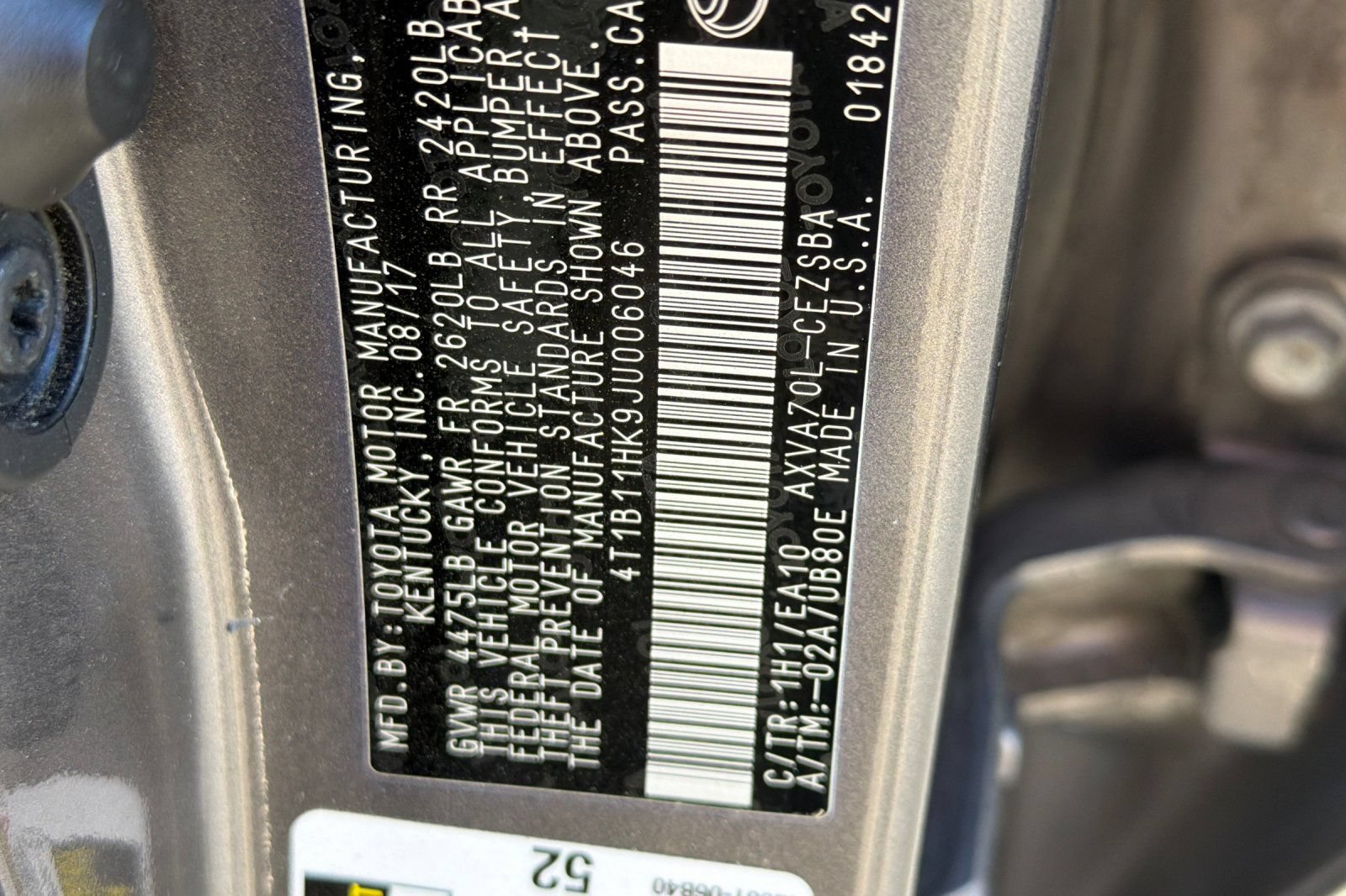 Used 2018 Toyota Camry SE w/ Moonroof Package FWD image 28