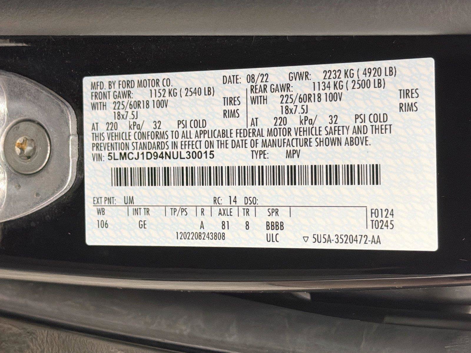 Used 2022 Lincoln Corsair AWD w/ Equipment Group 101A image 39