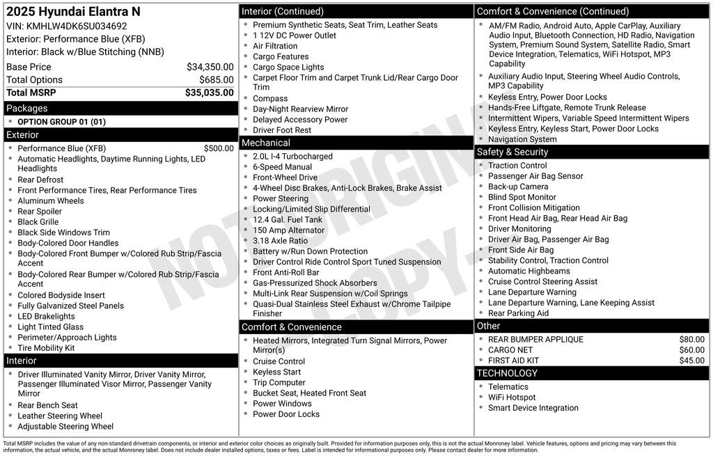New 2025 Hyundai Elantra N Base image 37