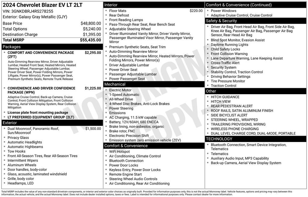 Used 2024 Chevrolet Blazer EV LT image 2