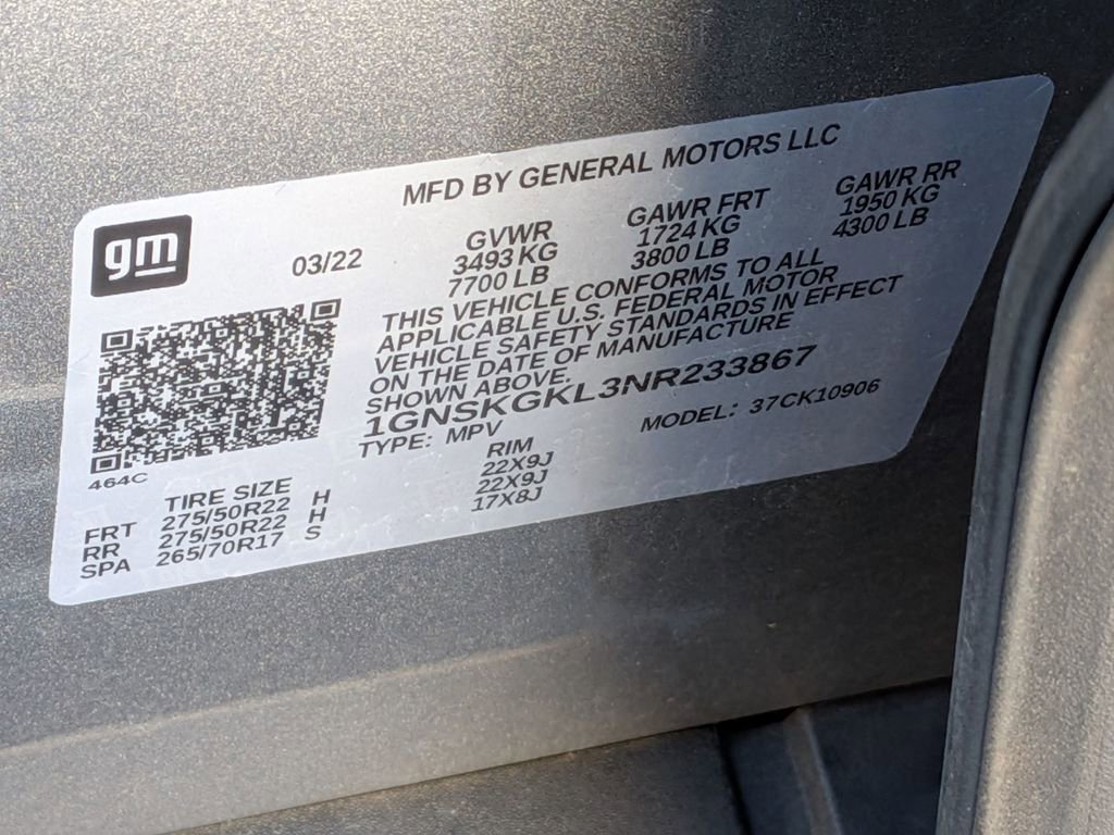 Used 2022 Chevrolet Suburban High Country w/ Premium Package 2 image 38